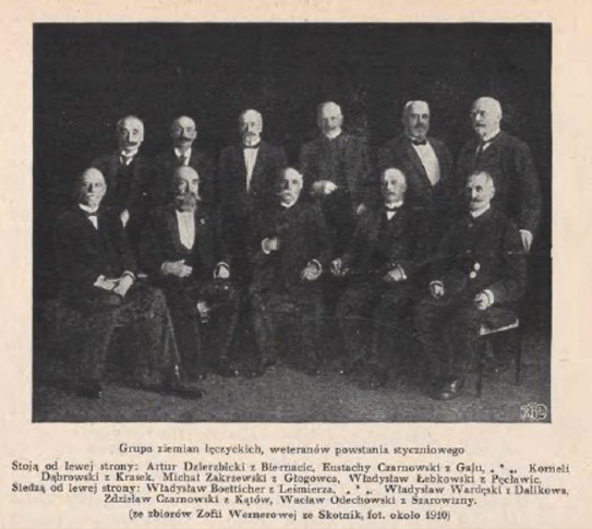 Artur Dzierzbicki wśród weteranów powstania; pamiątkowa fotografia 