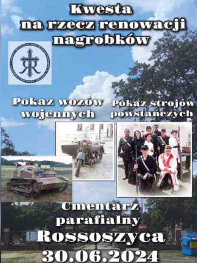Na rycinie plakat promujący pierwszą zbiórkę w dniu 30.06.2024 r. 