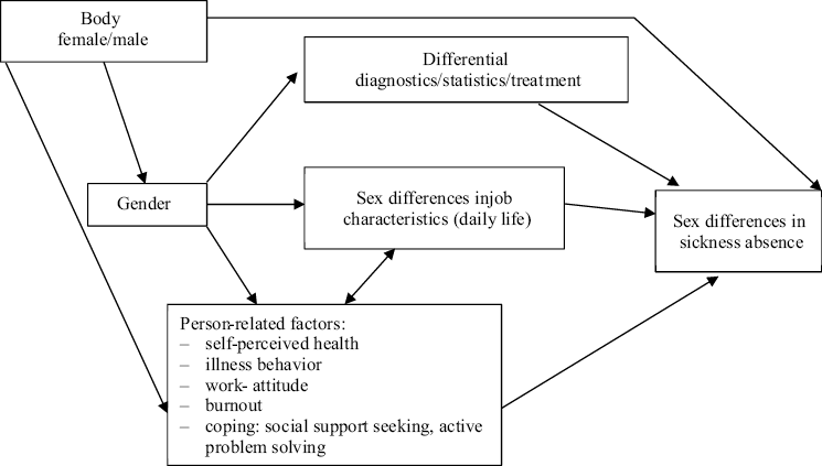 A diagram shows Multi-Facet Gender and Sickness Absence Model