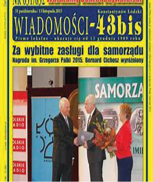 Kolorowa strona tytułowa gazety Wiadomości 43bis.