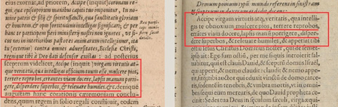 Rysunek 8. Porównanie: De iusta Reipublicae..., s. 49 (lewa strona) i A. Gwagnin, Rerum Polonicarum tomi tres, s. 287 (prawa strona)