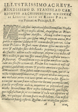 Ilustracja 1. Pierwsza i ostatnia (trzecia) stronica listu dedykacyjnego Marcina Broniowskiego