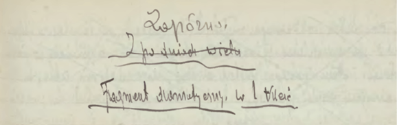 Dramat Za późno (1899 r.) początkowo miał nosić tytuł I po dniach wielu.