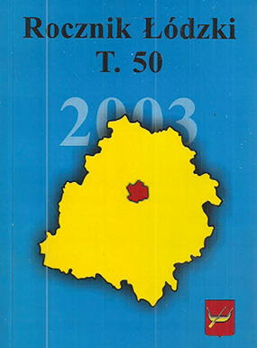 Okładka do tomu 50 "Rocznika Łódzkiego" z 2003 roku