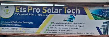 A photo showing a shop sign with an English-looking name and a French description, illustrating pseudo-bilingualism.