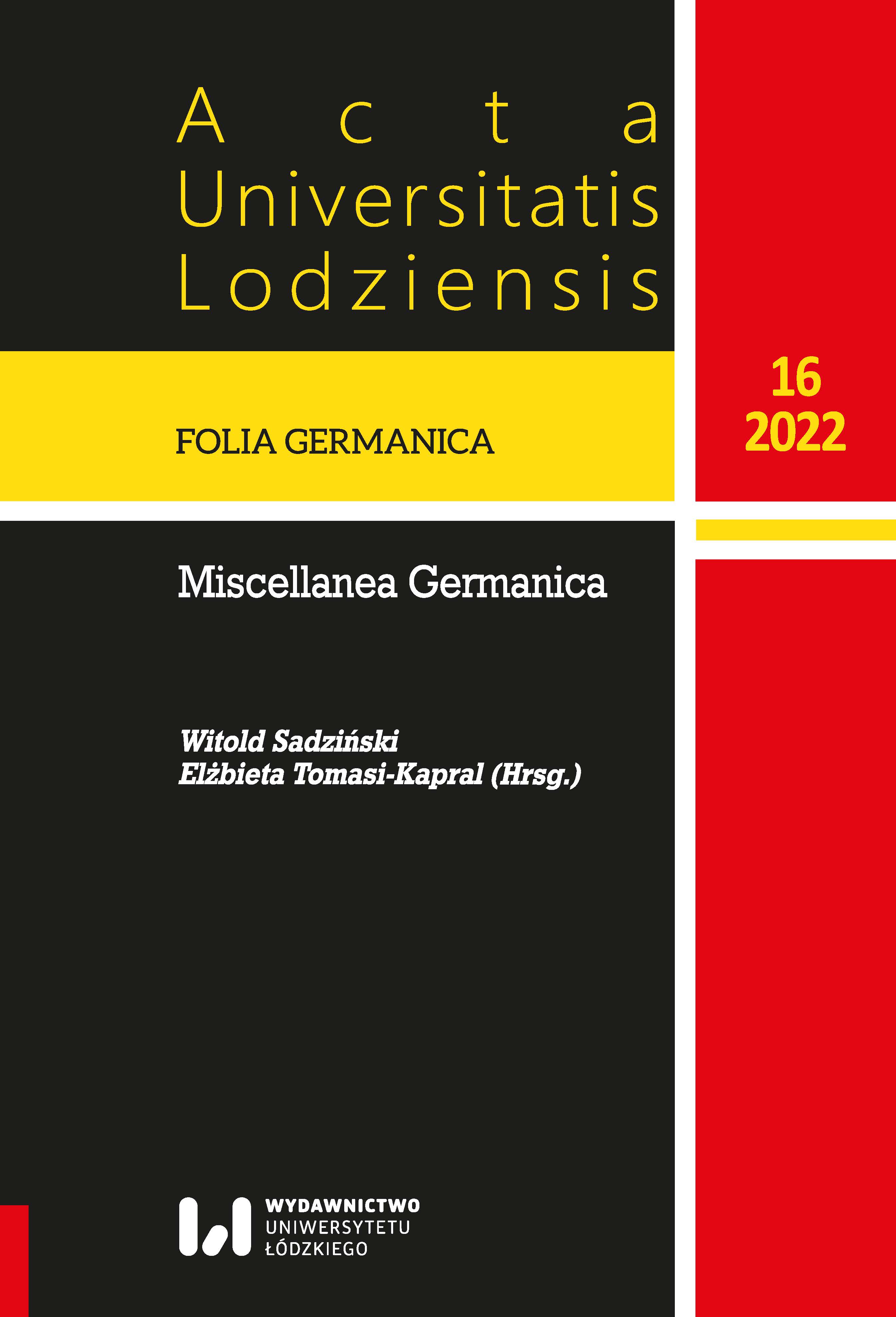 					View No. 16 (2022): Miscellanea Germanica
				