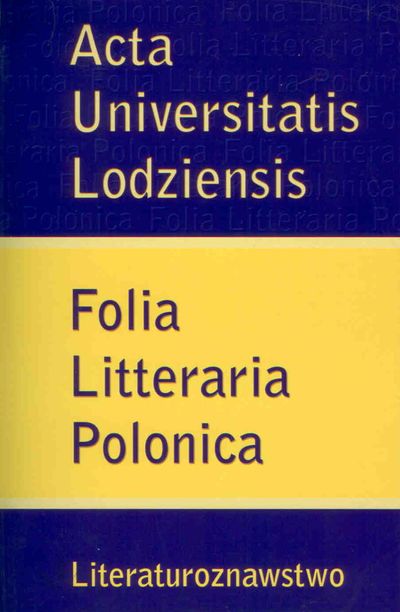 					Pokaż  Tom 14 Nr 2 (2011): Literaturoznawstwo
				