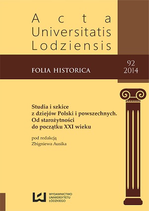					Pokaż  Nr 92 (2014): Studia i szkice z dziejów Polski i powszechnych. Od starożytności do początku XXI wieku
				