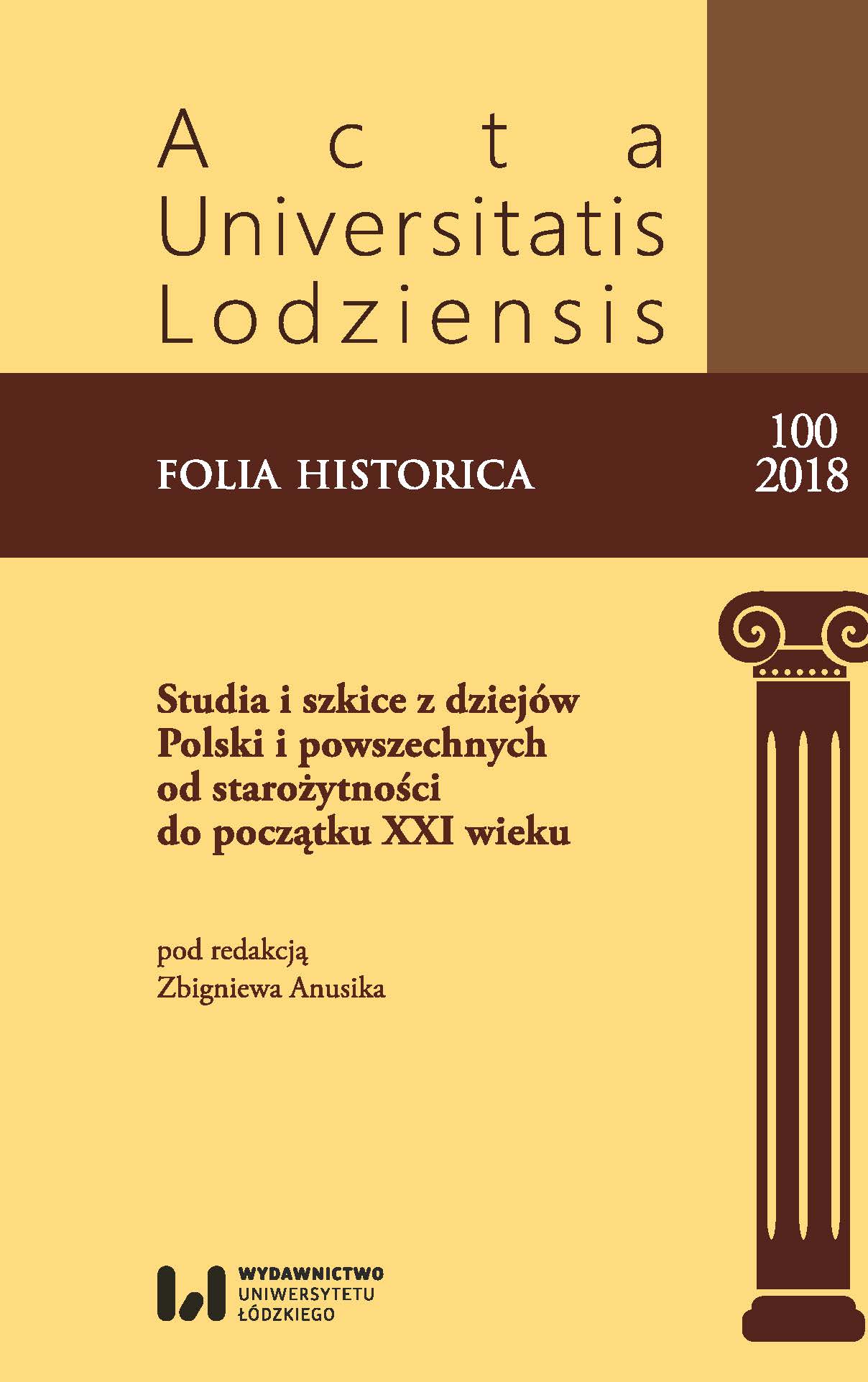 					Pokaż  Nr 100 (2018): Studia i szkice z dziejów Polski i powszechnych od storożytności do początku XXI wieku
				