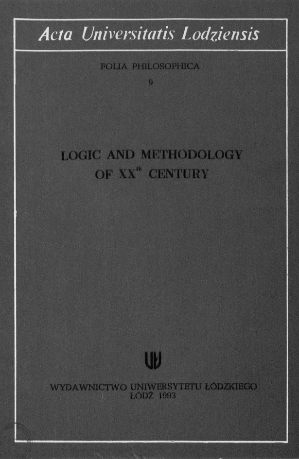 					Pokaż  Nr 9 (1993): Logic and methodology of XXth century
				