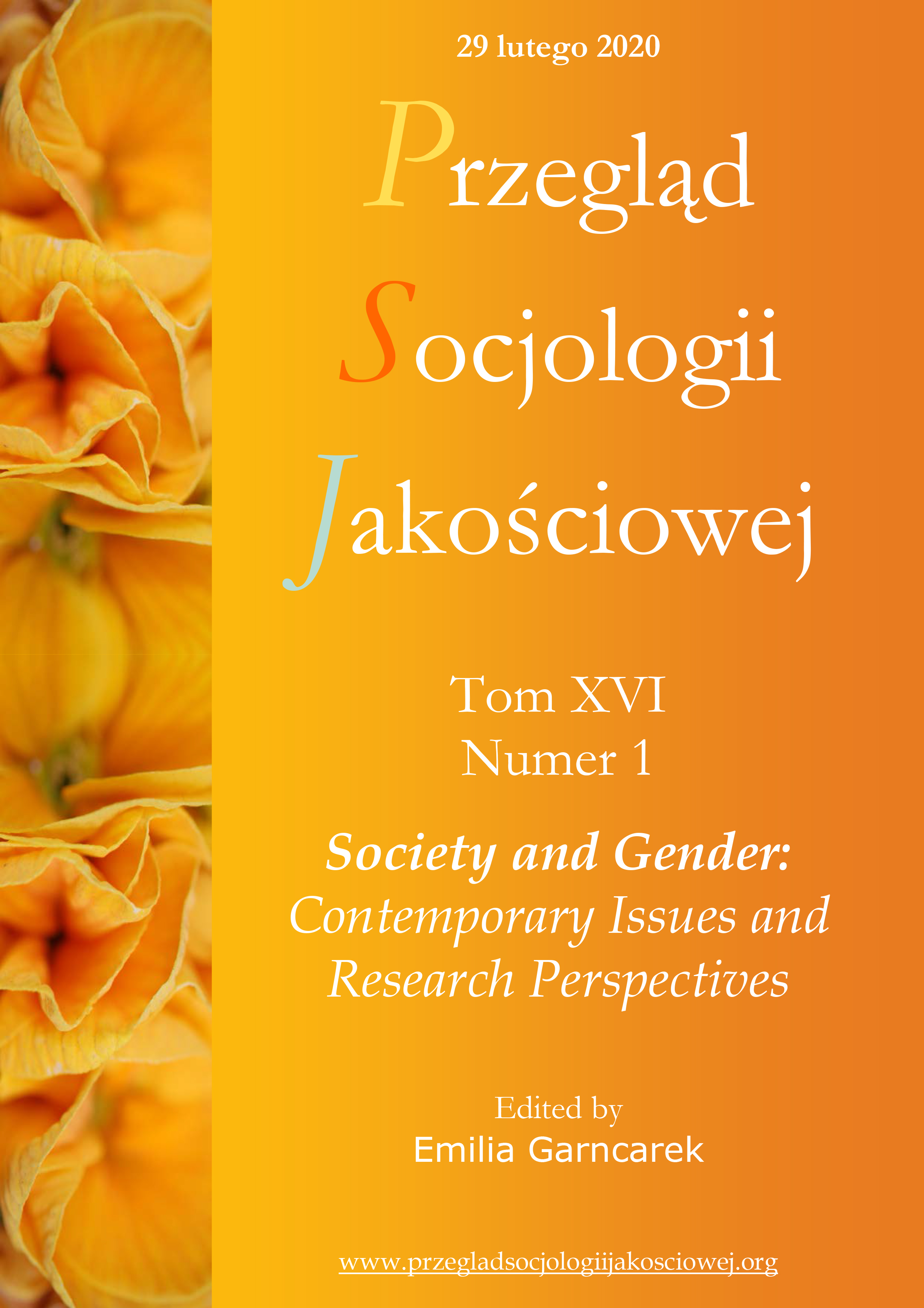 					Pokaż  Tom 16 Nr 1 (2020): Society and Gender: Contemporary Issues and Research Perspectives
				